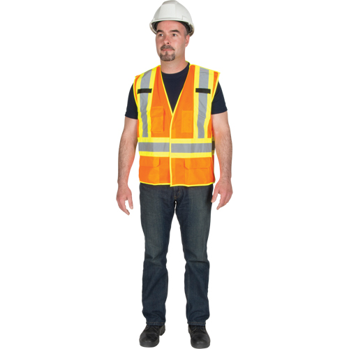 5-Point Tear-Away Premium Safety Vest , High Visibility Orange, Large/X-Large, Polyester Canadian Safety Group Inc.