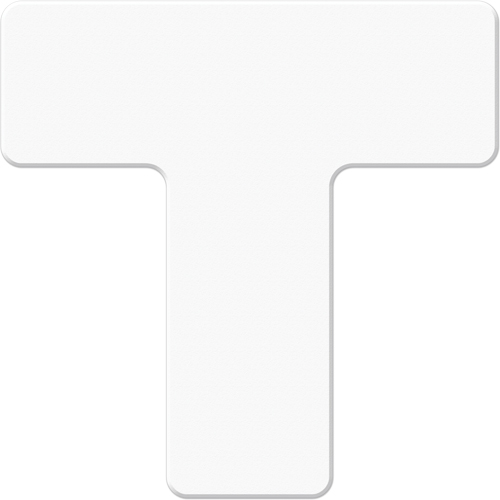 Marqueurs all&eacute;g&eacute;e/5S Armor Stripe, T, 6" lo x 6" la, Blanc, Plastique Canadian Safety Group Inc.