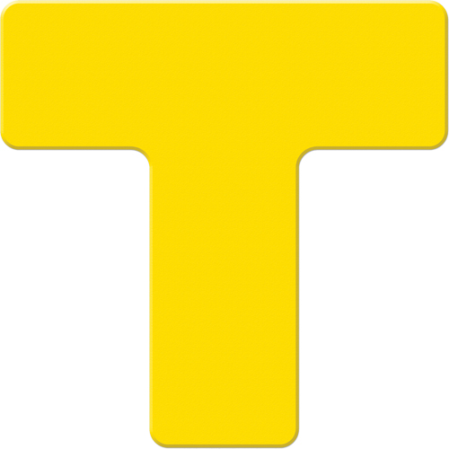 Armor Stripe Lean/5S Markers, T, 6" L x 6" W, Yellow, Plastic Canadian Safety Group Inc.