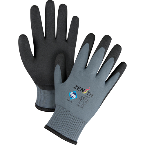 Gants enduits de premi&egrave;re qualit&eacute; ZX-30°, 9/Grand, R&ecirc;vetement PVC, Calibre 15, Enveloppe en Nylon Canadian Safety Group Inc.