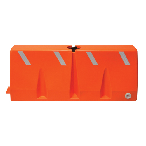 Traffic Barriers, Water-Filled, 62.25" L x 24" H, Orange Canadian Safety Group Inc.