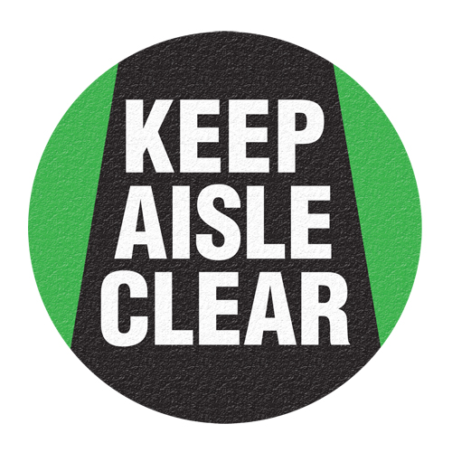"Keep Aisle Clear" Floor Sign, Adhesive, English with Pictogram Canadian Safety Group Inc.