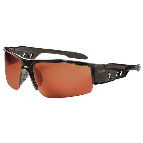 Lunettes de s&eacute;curit&eacute; Skullerz Dagr, Lentille Cuivre, Anti-&eacute;gratignures/Polaris&eacute;, ANSI Z87+/R&eacute;pond ou surpasse la norme CSA Z94.3 Canadian Safety Group Inc.
