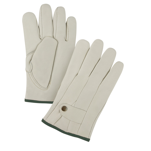 Premiun Winter-Lined Ropers Gloves, Medium, Grain Cowhide Palm, Fleece Inner Lining Canadian Safety Group Inc.