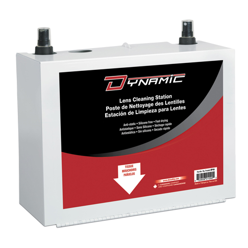 Poste de nettoyage de lentilles Dynamic, M&eacute;tal, 8" lo x 5" p x 6" h Canadian Safety Group Inc.