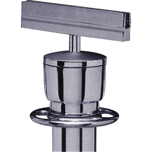 Support d'enseigne pour poteau portable, Chrome satin&eacute; Canadian Safety Group Inc.