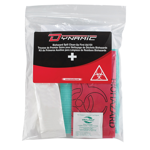 Dynamic Biohazard Spill Clean-Up First Aid Kit, Class 1 Medical Device, Resealable Plastic Bag Canadian Safety Group Inc.