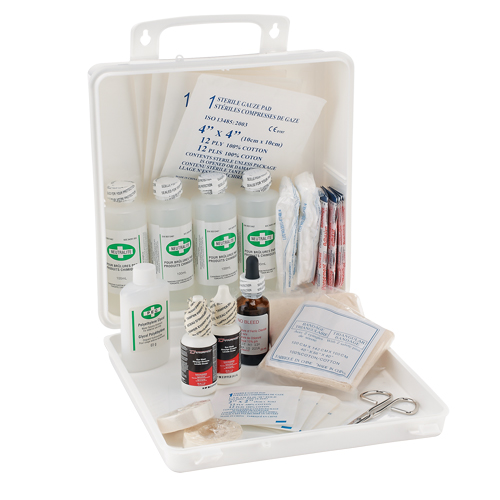 Trousse de premiers soins des brûlures pour soudeurs Dynamic, Dispositif m&eacute;dical Classe 1, Boîte en plastique Canadian Safety Group Inc.