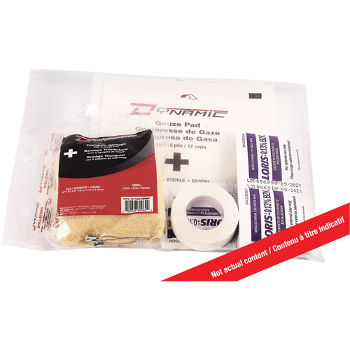 Trousse de premiers soins pour radeau de sauvetage Dynamic, Dispositif m&eacute;dical Classe 1, Sac en nylon Canadian Safety Group Inc.