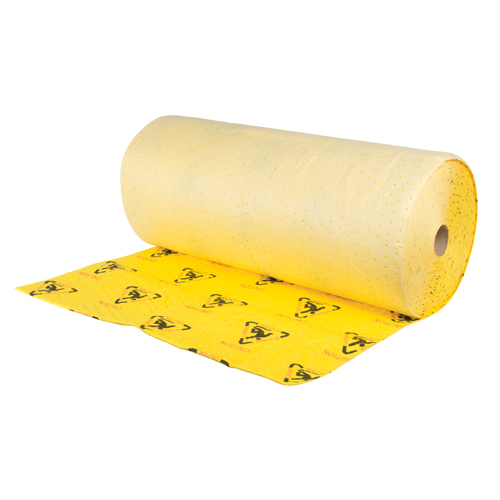 Rouleaux d'avertissement de premi&egrave;re qualit&eacute; - absorbants haute visibilit&eacute;, Lourd, 150' lo x 36" la, Absorption 57 gal. Canadian Safety Group Inc.