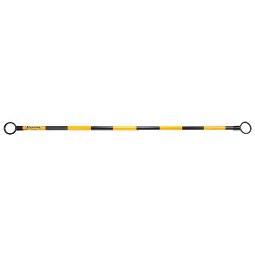 Barre t&eacute;lescopique pour barricade, Longueur d&eacute;ploy&eacute;e de 85", Noir/Jaune Canadian Safety Group Inc.