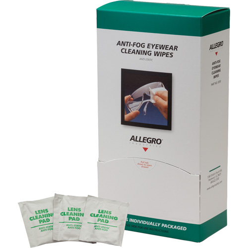 ALLEGRO INDUSTRIES Eyewear Cleaning Wipes, 5" x 8", Pack Of 100 Canadian Safety Group Inc.