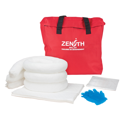 Trousse de lutte contre les d&eacute;versements, Huile seulement, Sac, Absorbance de 5 gal. US Canadian Safety Group Inc.