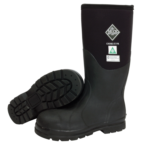 Chore Classic Airmesh-Lined Work Boots, Rubber, Steel Toe, Size 5, Puncture Resistant Sole Canadian Safety Group Inc.