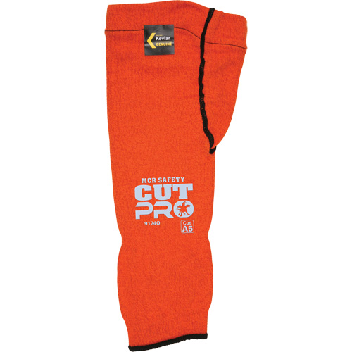 Manches Memphis avec trou pour le pouce, Kevlar, 14", ASTM ANSI niveau A5, Orange Canadian Safety Group Inc.