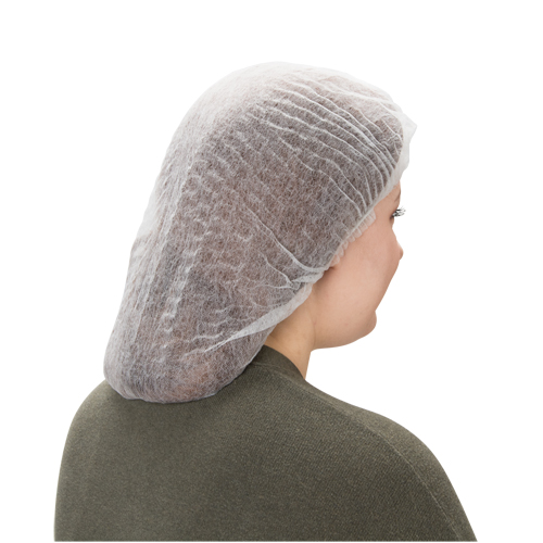 Pleated Bouffant Cap, Polypropylene, 19", White Canadian Safety Group Inc.