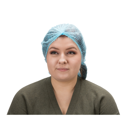 Pleated Bouffant Cap, Polypropylene, 24", Blue Canadian Safety Group Inc.