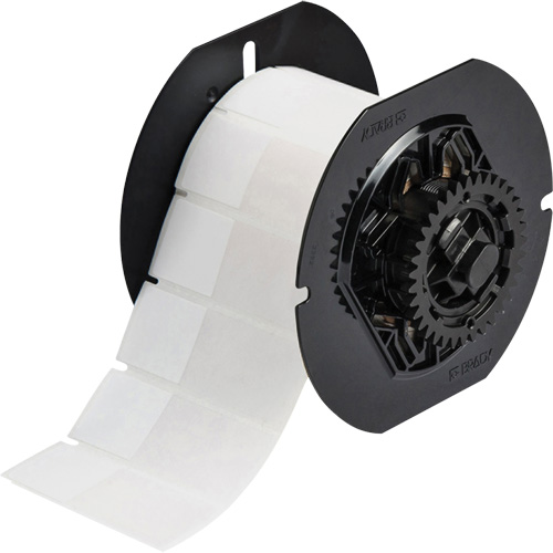 Self-Laminating Wire & Cable Label, Vinyl, 1" L x 2.6" H, Clear/White Canadian Safety Group Inc.