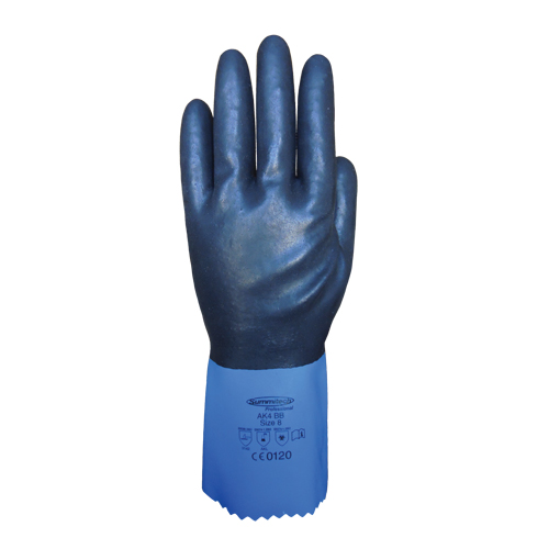 Summitech Full-Dipped Chemical Resistant Gloves, Size Small/7, 11.8" L, Chloroprene, Poly-Cotton Inner Lining, 59-mil Canadian Safety Group Inc.