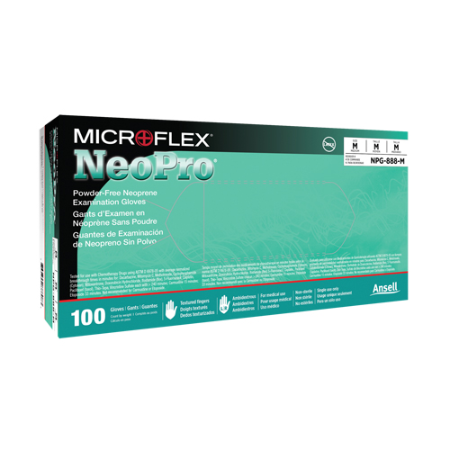 NEOPRO&reg; Gloves, X-Small, Neoprene, 5.1-mil, Powder-Free, Green, Class 2 Canadian Safety Group Inc.