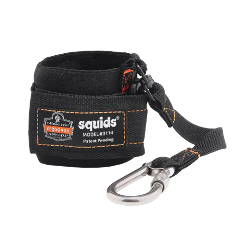 Longe &eacute;lastique avec mousqueton pour le poignet 3114 Squids Canadian Safety Group Inc.