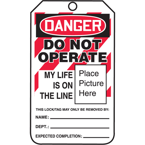 Do Not Operate Danger Lockout Tagout Tags, Cardstock, 3-1/4" W x 5-3/4" H, English Canadian Safety Group Inc.