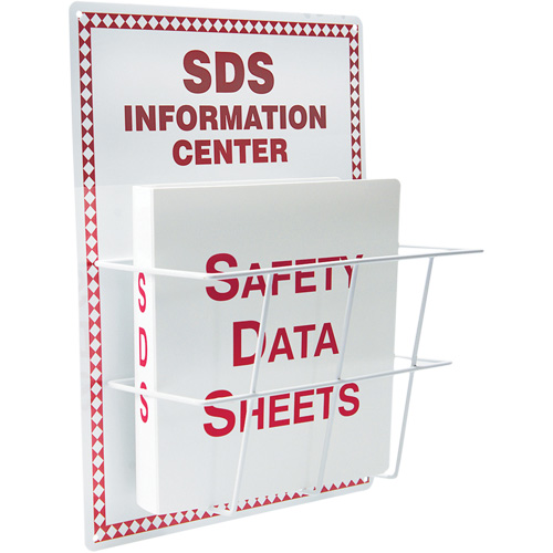 Station de type panier en aluminium pour les fiches signal&eacute;tiques, Anglais, Compris reliures Canadian Safety Group Inc.