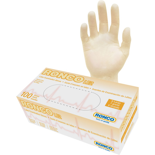 Disposable Gloves, X-Large, Latex, 4-mil, Powder-Free, Natural, Class 2 Canadian Safety Group Inc.