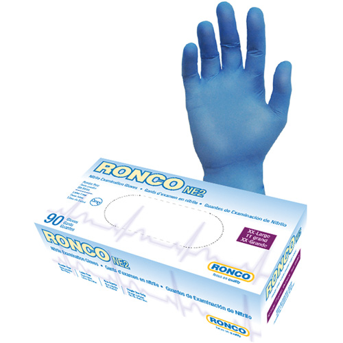 Disposable Gloves, 2X-Large, Nitrile, 4-mil, Powder-Free, Blue Canadian Safety Group Inc.