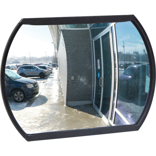 Roundtangular Convex Mirror with Bracket, 12" H x 18" W, Indoor/Outdoor Canadian Safety Group Inc.