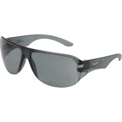 Lunettes de s&eacute;curit&eacute; s&eacute;rie Z2800, Lentille Grise/fum&eacute;e, Anti-&eacute;gratignures, ANSI Z87+/R&eacute;pond ou surpasse la norme CSA Z94.3 Canadian Safety Group Inc.