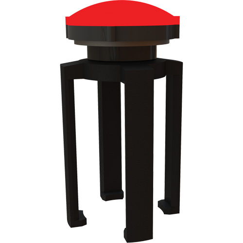 Balise stroboscopique rouge et support pour le syst&egrave;me de barri&egrave;re PLUS, Noir Canadian Safety Group Inc.