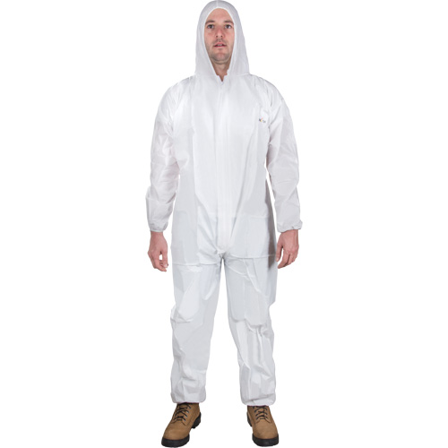Hooded Coveralls, 3X-Large, White, SMS Canadian Safety Group Inc.