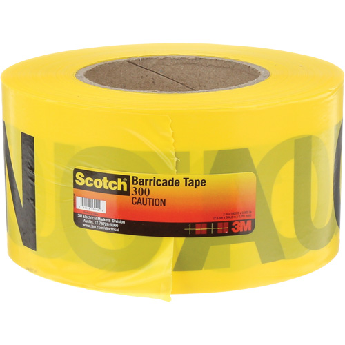 Scotch&reg; Buried Barricade Tape, English, 3" W x 1000' L, 2 mils, Black on Yellow Canadian Safety Group Inc.