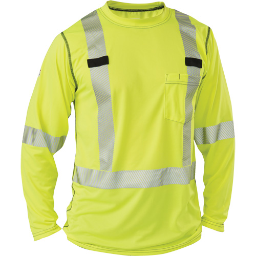 T-shirt &agrave; manches longues haute visibilit&eacute; Polartec Power Grid, Polyester, 2T-Grand, Jaune lime haute visibilit&eacute; Canadian Safety Group Inc.