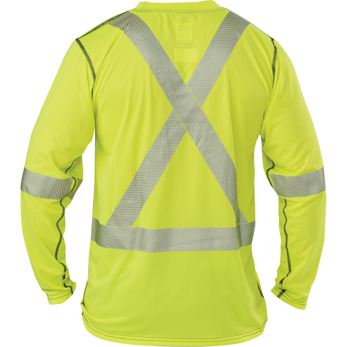 T-shirt &agrave; manches longues haute visibilit&eacute; Polartec Power Grid, Polyester, 2T-Grand, Jaune lime haute visibilit&eacute; Canadian Safety Group Inc.