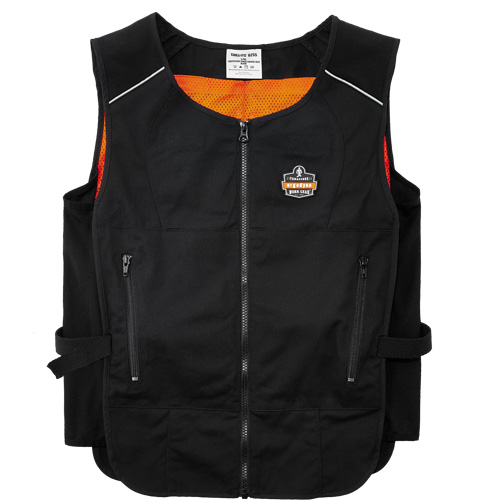 Chill-Its&reg; 6260 Lightweight Phase Change Cooling Vest with Packs, Small/Medium, Black Canadian Safety Group Inc.