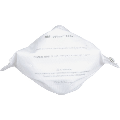 Respirateur et masque chirurgical VFlex contre les particules en sant&eacute;, N95, Certifi&eacute; NIOSH Canadian Safety Group Inc.
