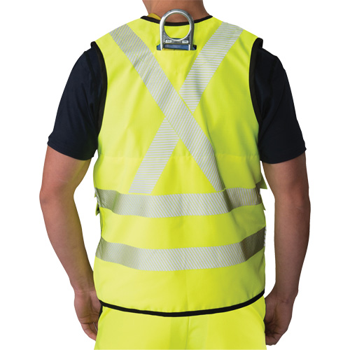 Veste antid&eacute;chirure pour arpenteur, Jaune lime haute visibilit&eacute;, Petit, Polyester Canadian Safety Group Inc.