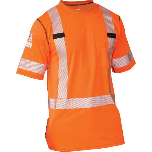 T-shirt &agrave; manches courtes haute visibilit&eacute; Polartec Power Grid, Polyester, 4T-Grand, Orange Canadian Safety Group Inc.