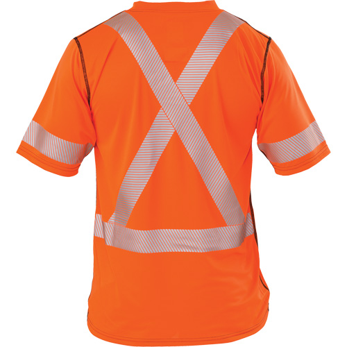 T-shirt &agrave; manches courtes haute visibilit&eacute; Polartec Power Grid, Polyester, 4T-Grand, Orange Canadian Safety Group Inc.