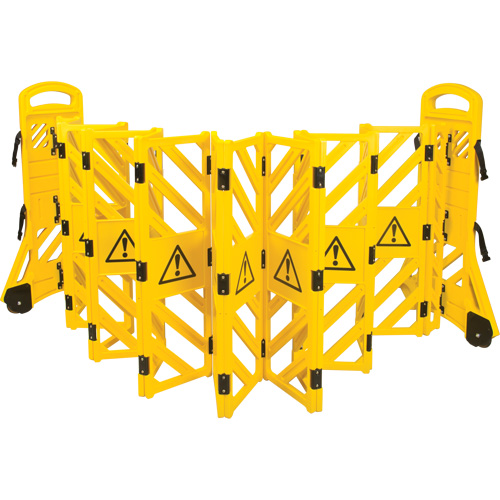 Portable Mobile Barrier, 40" H x 13' L, Yellow Canadian Safety Group Inc.