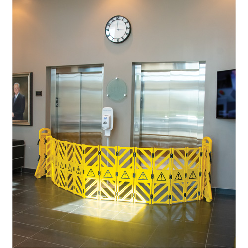 Portable Mobile Barrier, 40" H x 13' L, Yellow Canadian Safety Group Inc.