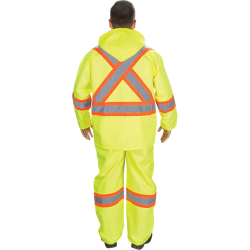 RZ1000 Rain Suit, Polyester, Medium, High Visibility Lime-Yellow Canadian Safety Group Inc.