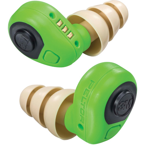 Peltor Electronic Earplugs, Uncorded, Pair - Plastic Case, 23 dB NRR, Large/Medium/Small Canadian Safety Group Inc.