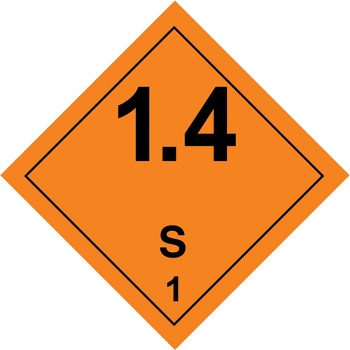 Hazardous Material Handling Labels, 4" L x 4" W, Black on Orange Canadian Safety Group Inc.