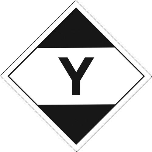 "Y" Limited Quantity Air Shipping Labels, 4" L x 4" W, Black on White Canadian Safety Group Inc.