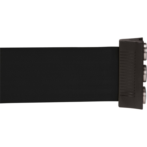 Wall Mount Barrier with Magnetic Tape, Steel, Screw Mount, 12', Black Tape Canadian Safety Group Inc.