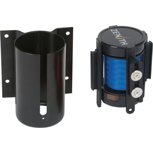 Wall Mount Barrier with Magnetic Tape, Steel, Screw Mount, 7', Blue Tape Canadian Safety Group Inc.