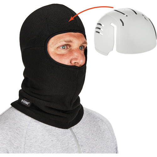 N-Ferno&reg; Zippered Balaclava Face Mask with Bump Cap Insert, Fleece/Polyester, Black Canadian Safety Group Inc.